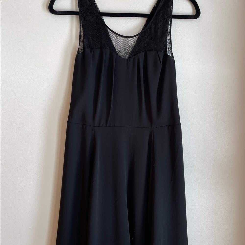 Express size 6 black dress with lace back.